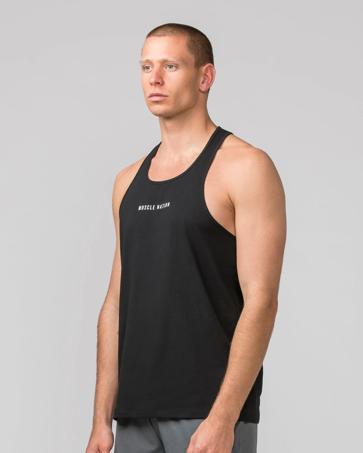 Infinite Y Back Singlet - Black