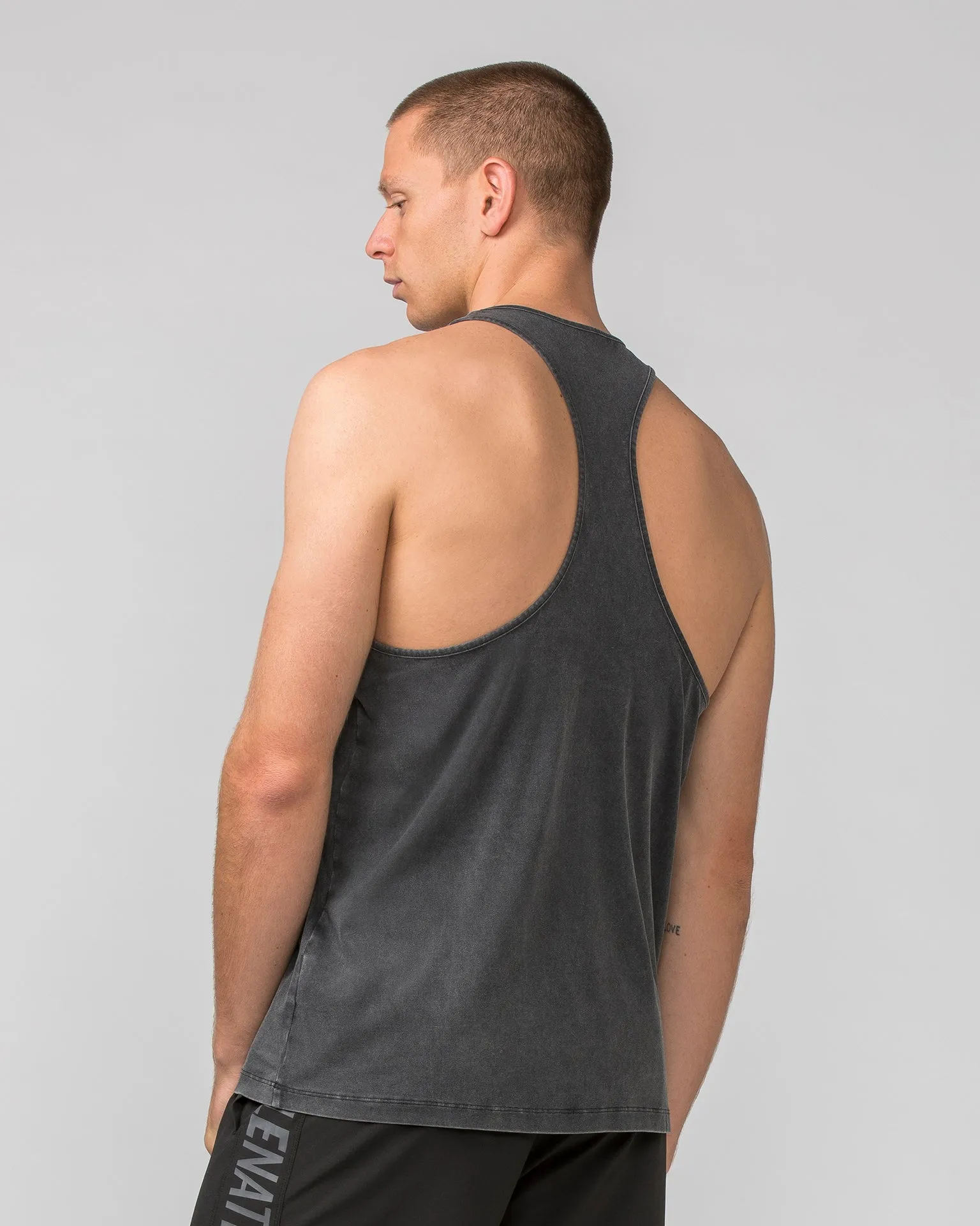 Infinite Y Back Singlet - Washed Black