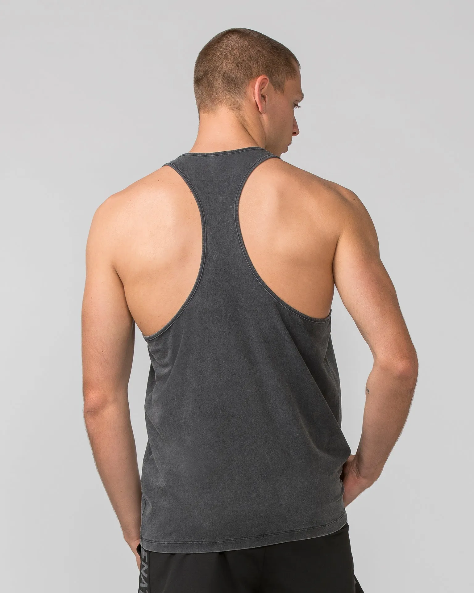 Infinite Y Back Singlet - Washed Black