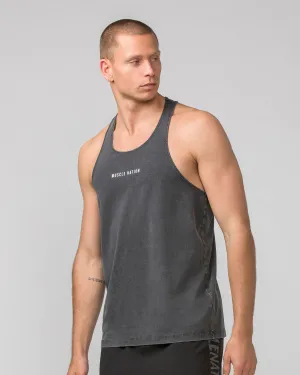 Infinite Y Back Singlet - Washed Black
