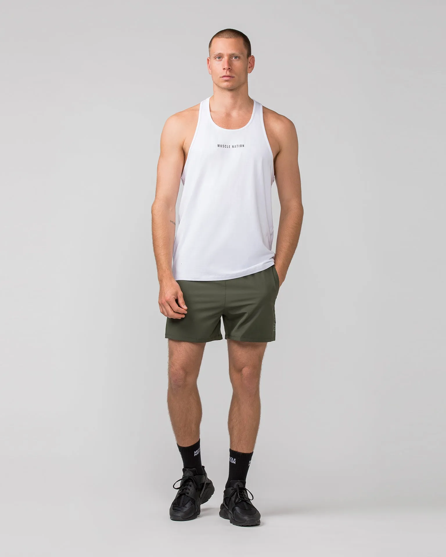 Infinite Y Back Singlet - White