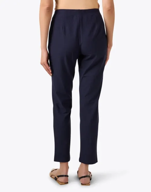 Ink Blue Slim Stretch Ankle Pant