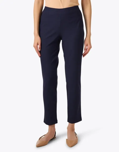 Ink Blue Slim Stretch Ankle Pant