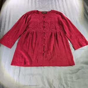 Invisible World Sweater Medium Alpaca Silk Blend Alaska Hearts Valentines Soft