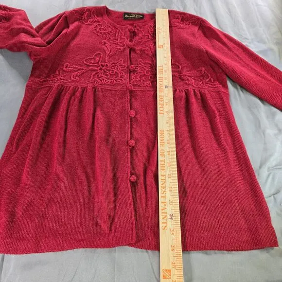 Invisible World Sweater Medium Alpaca Silk Blend Alaska Hearts Valentines Soft