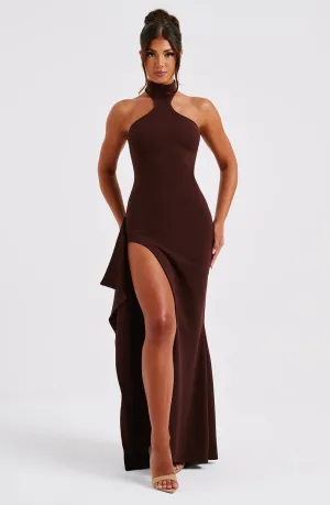 Isabella Maxi Dress - Chocolate