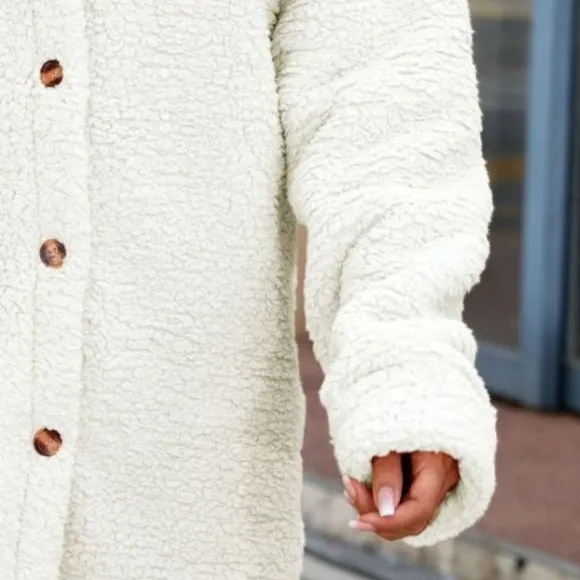 Ivory Button Down Coat