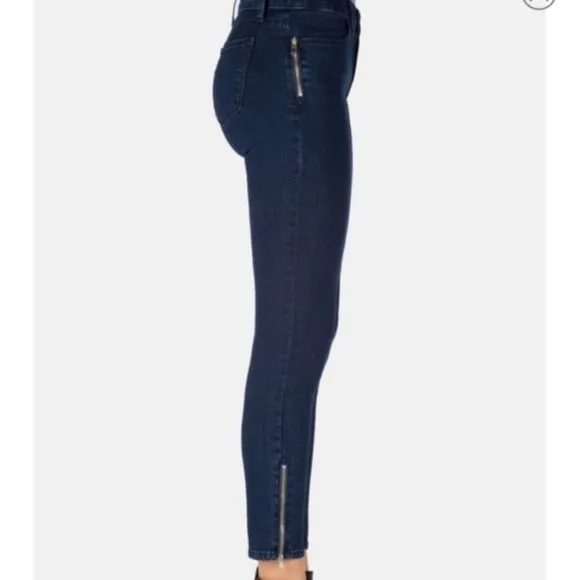 J Brand Tali Ankle Zip Detail Skinny Crop Jeans 30