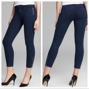 J Brand Tali Ankle Zip Detail Skinny Crop Jeans 30