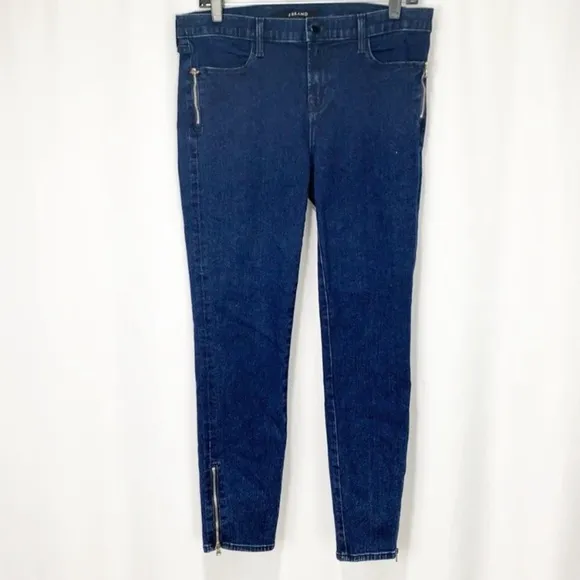 J Brand Tali Ankle Zip Detail Skinny Crop Jeans 30