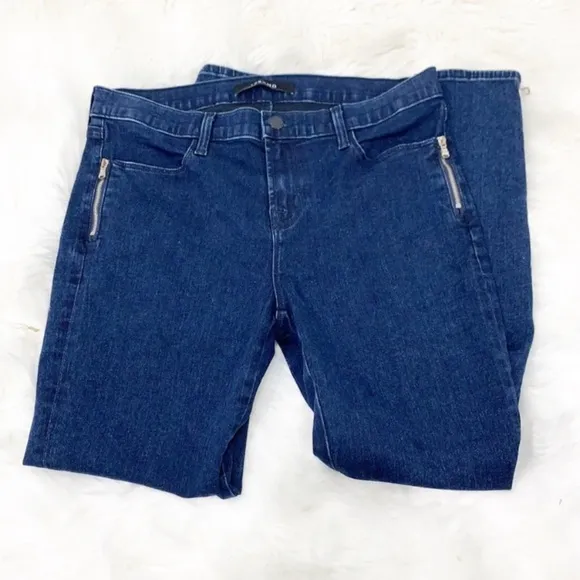 J Brand Tali Ankle Zip Detail Skinny Crop Jeans 30