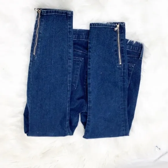J Brand Tali Ankle Zip Detail Skinny Crop Jeans 30