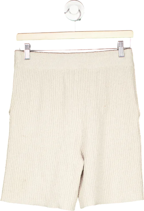 Jack Wills Beige Ribbed Knit Shorts UK S
