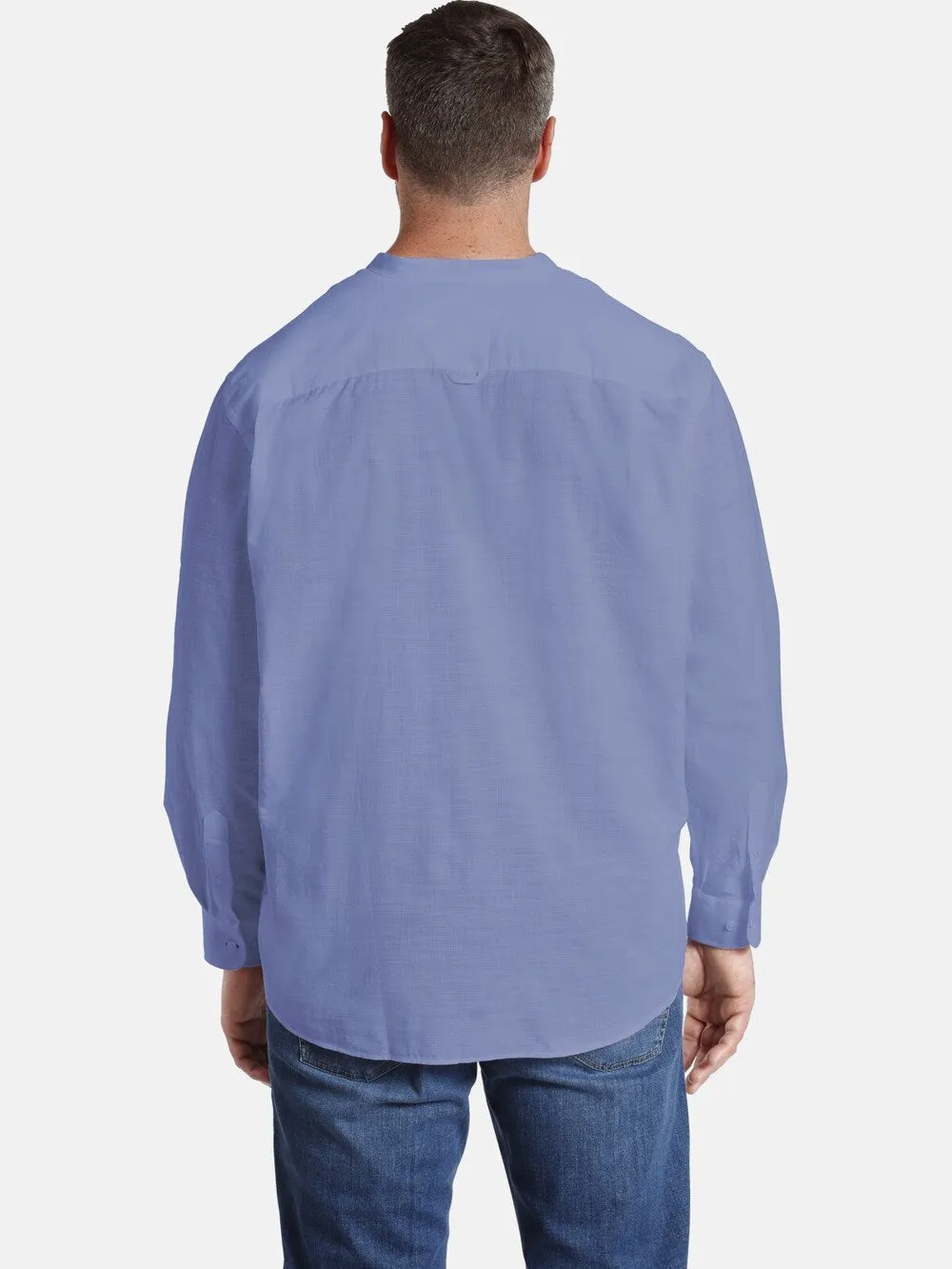Jan Vanderstorm Kallu Regular Fit Button Down Shirt, Smoke Blue