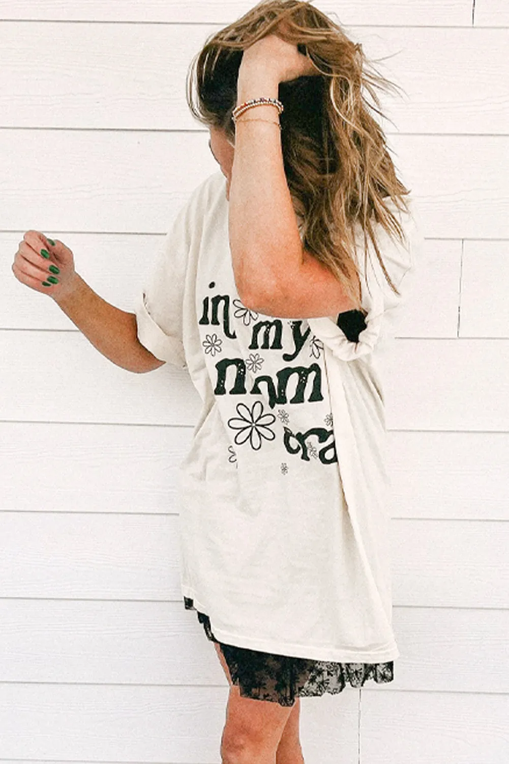 Jet Stream In My mom Era Graphic Loose Casual Tee