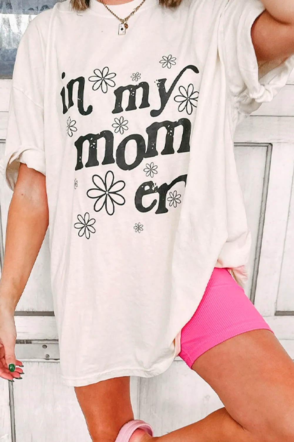 Jet Stream In My mom Era Graphic Loose Casual Tee