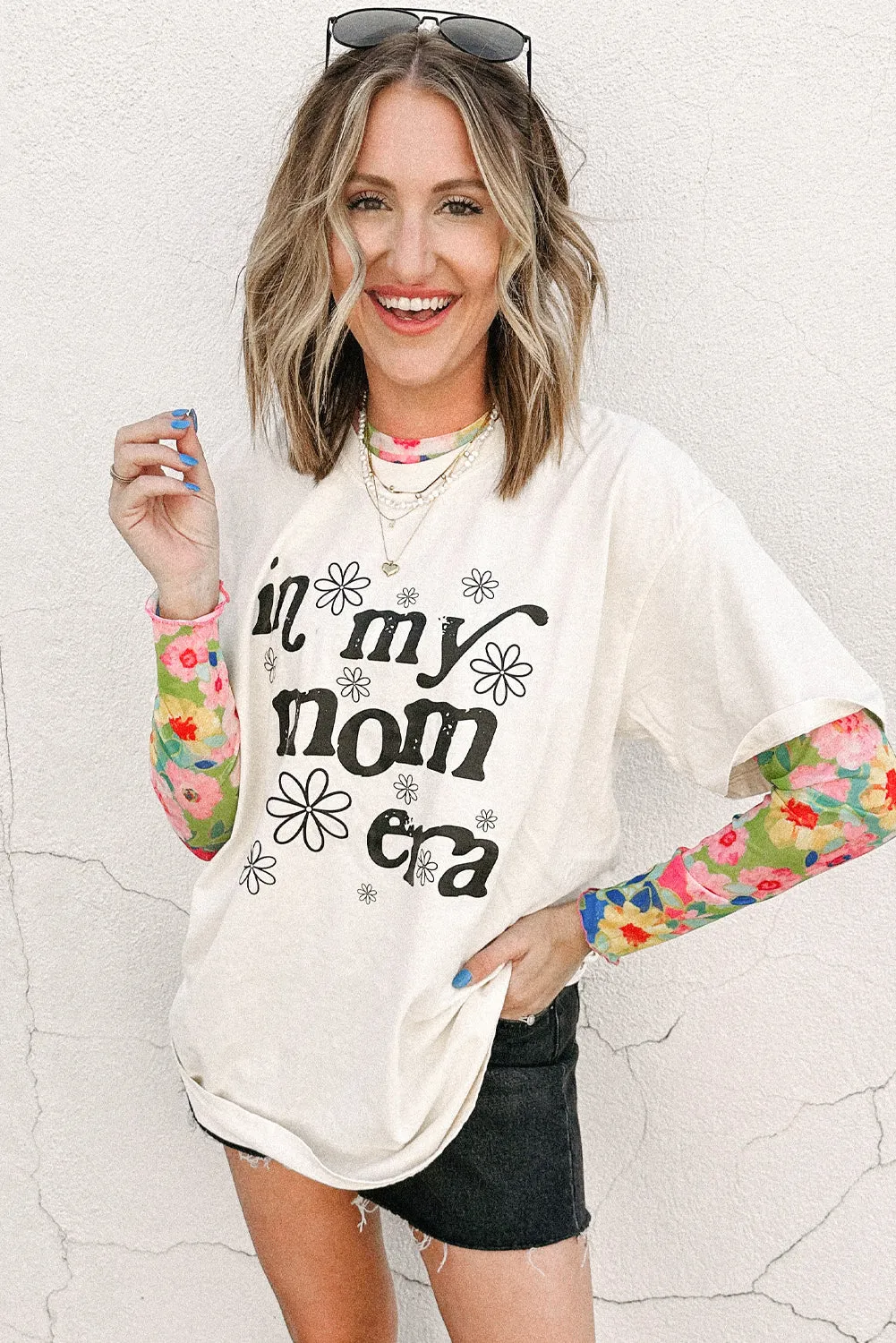 Jet Stream In My mom Era Graphic Loose Casual Tee