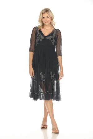 Johnny Was Biya Hirsch Mesh Midi Slip Dress 8649-C Boho Chic