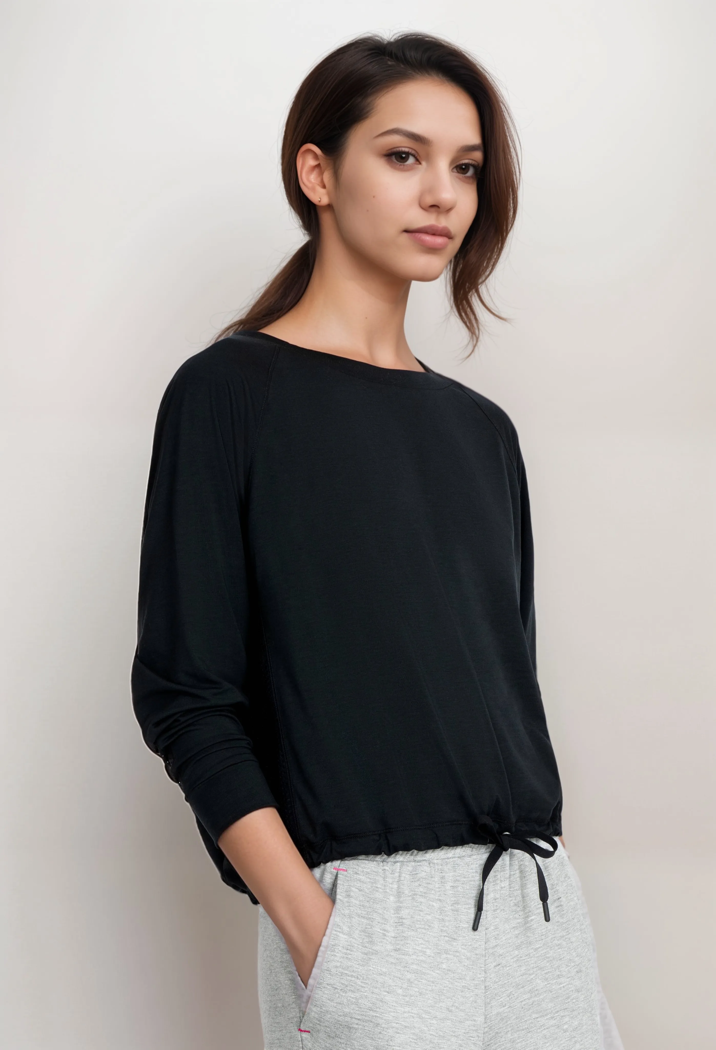 Johnny Was Calme Effect Mesh Contrast Pullover O13122 Boho Chic *