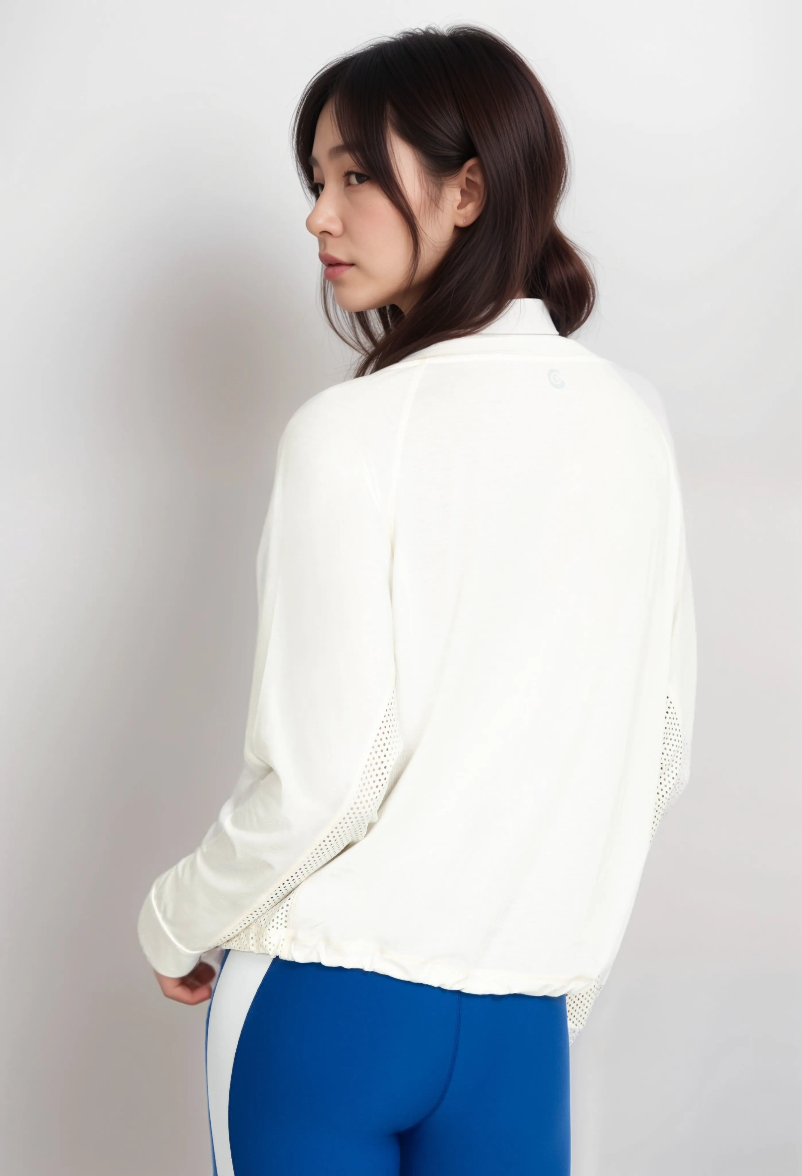 Johnny Was Calme Effect Mesh Contrast Pullover O13122 Boho Chic *