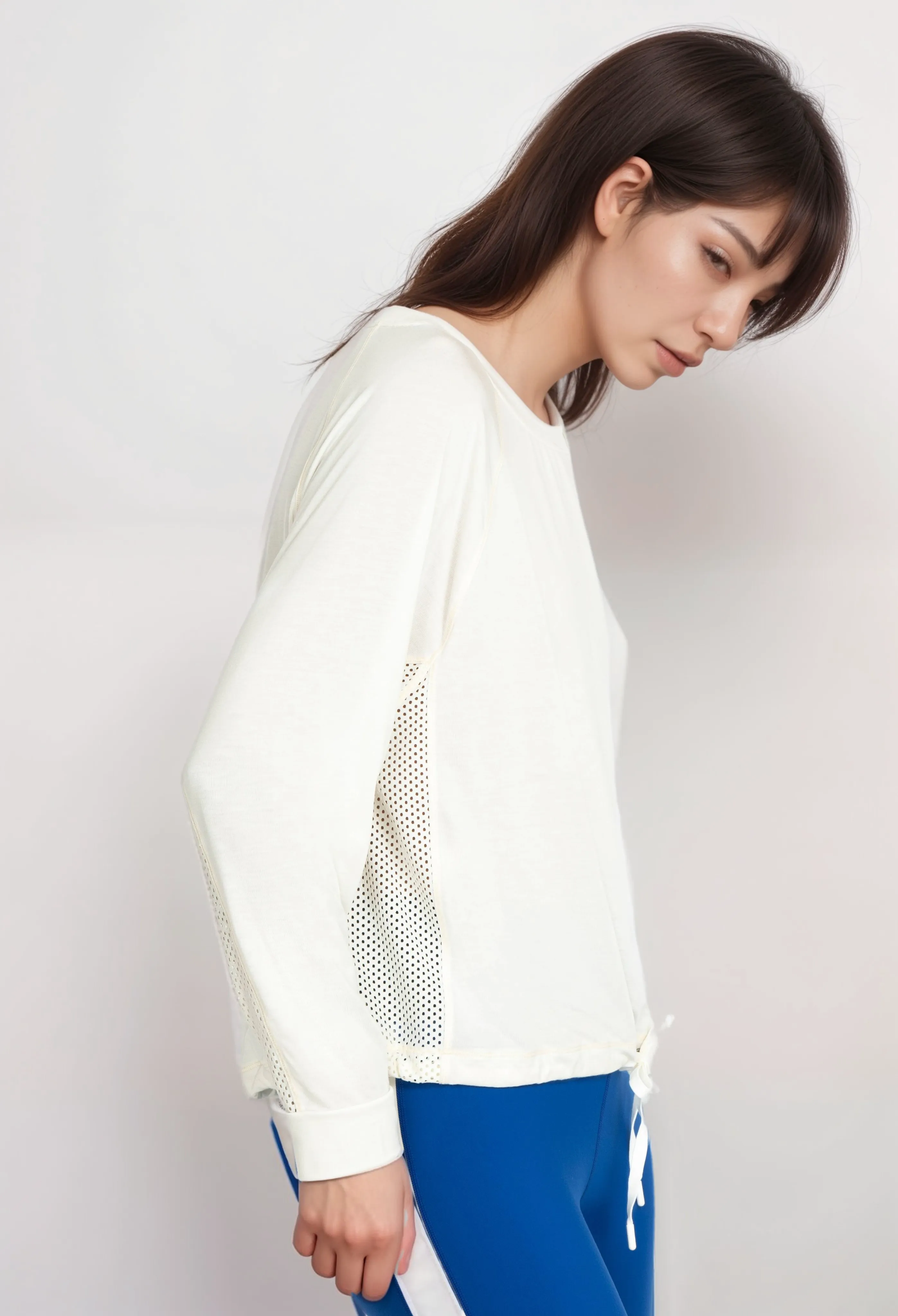 Johnny Was Calme Effect Mesh Contrast Pullover O13122 Boho Chic *