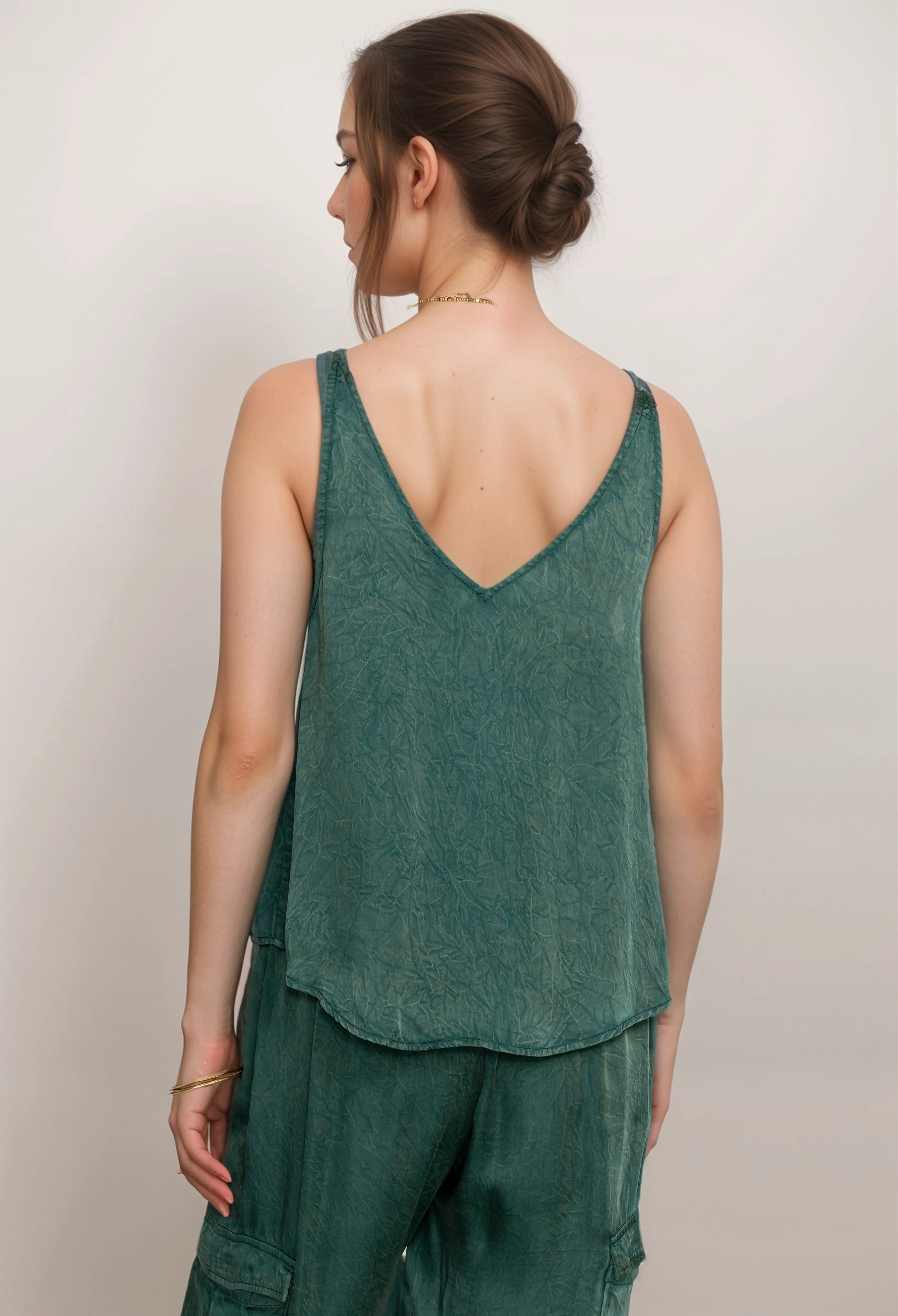 Johnny Was Jade Black Khay Viscose Cami Top L10824 Boho Chic *