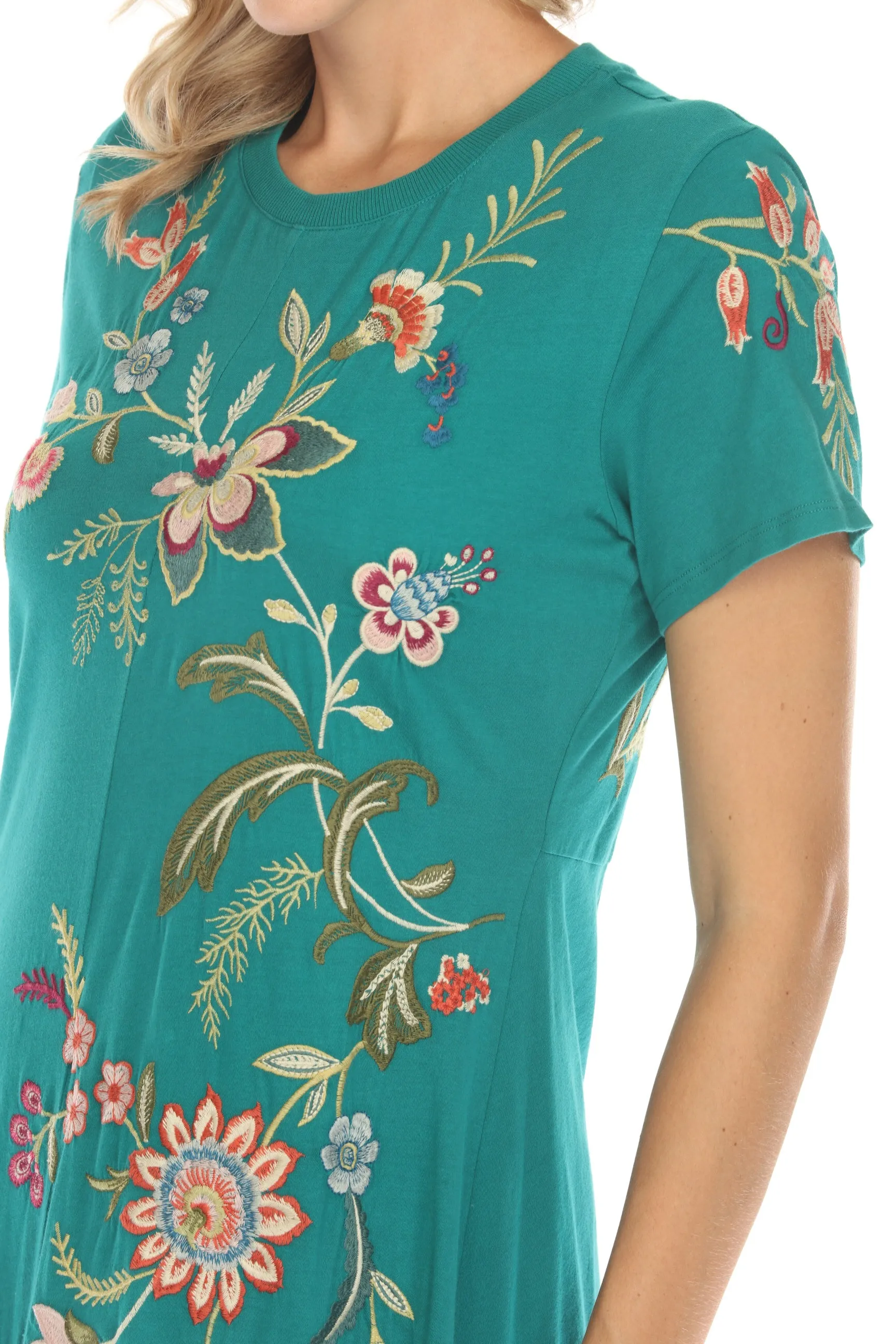 Johnny Was JWLA Julianna Crew Neck Midi Swing Dress J33024 **