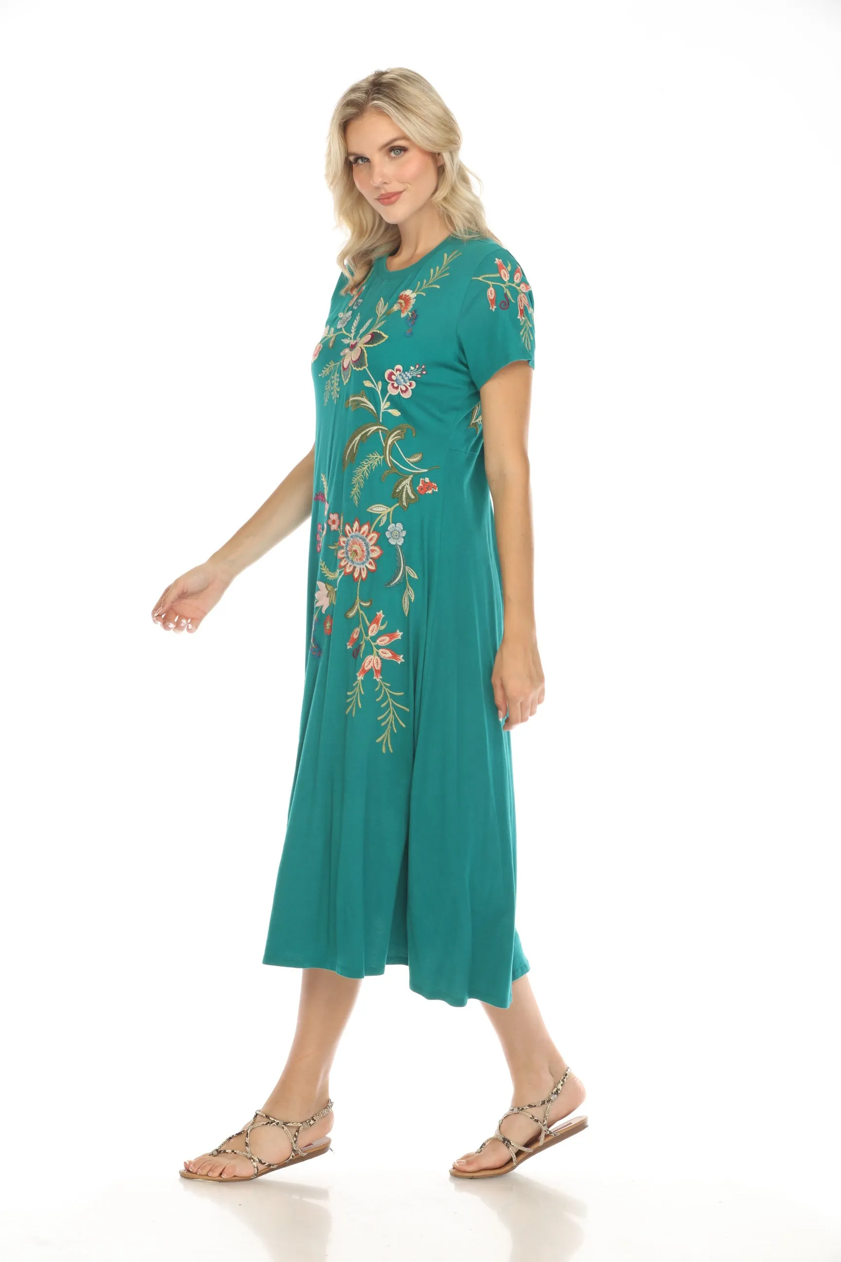 Johnny Was JWLA Julianna Crew Neck Midi Swing Dress J33024 **