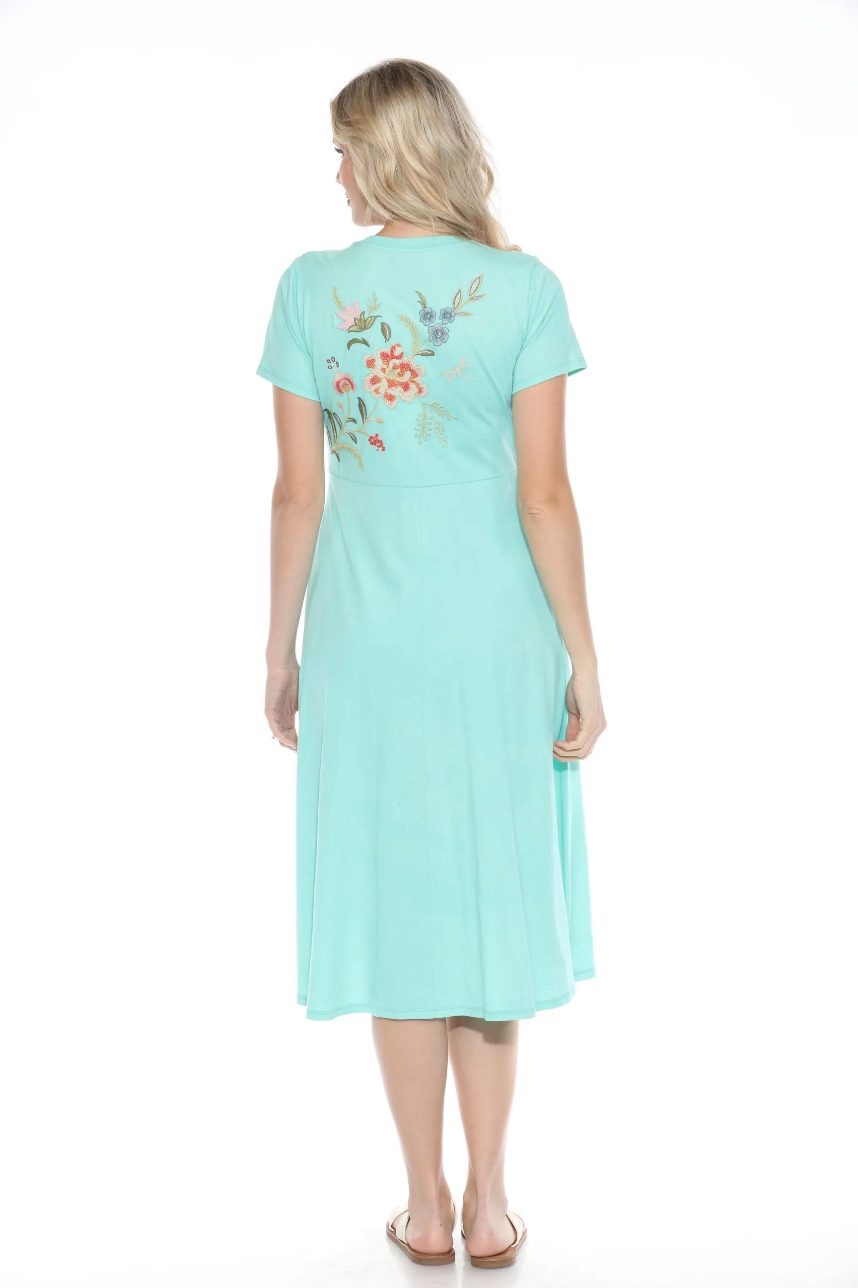 Johnny Was JWLA Julianna Crew Neck Midi Swing Dress J33024 **