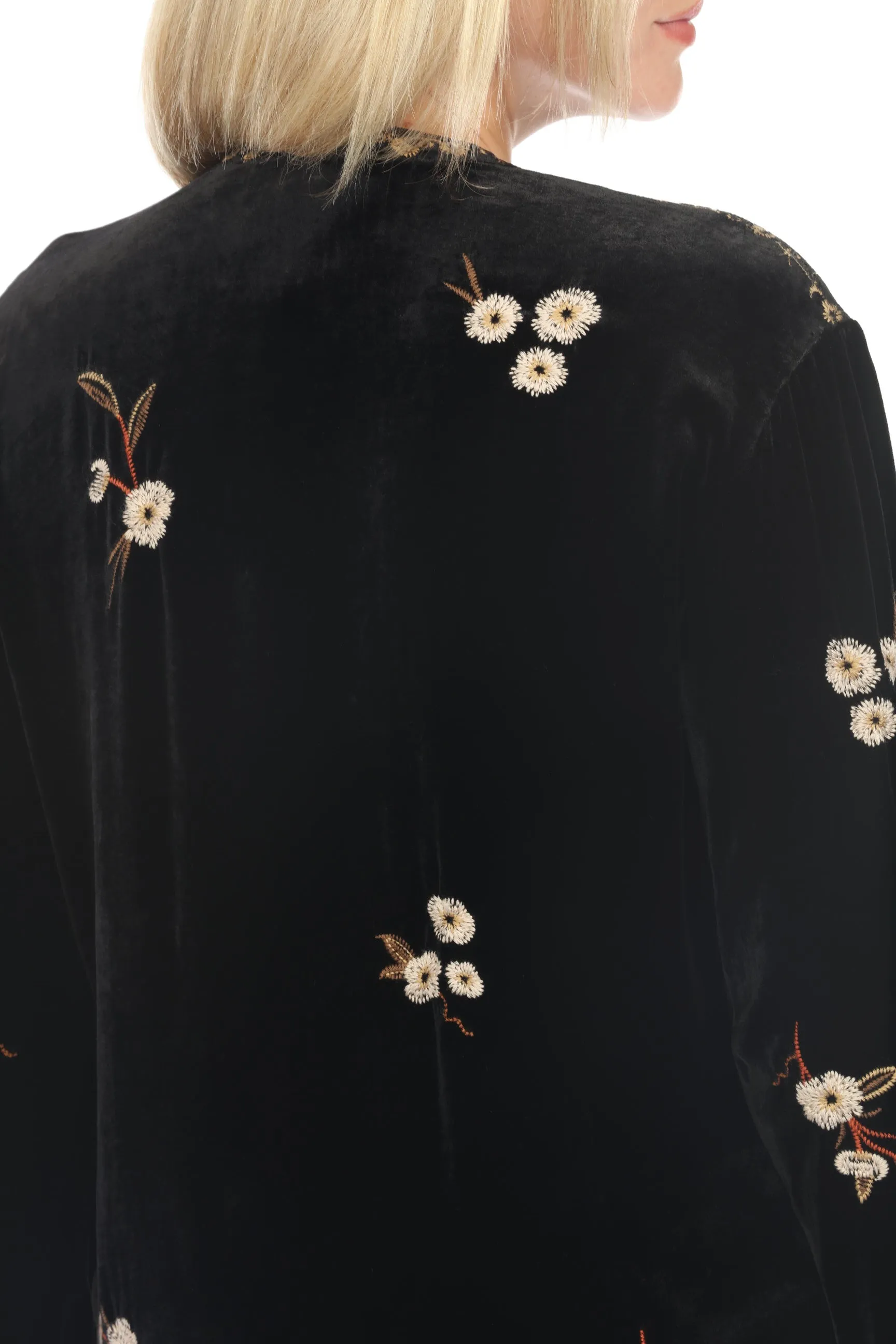 Johnny Was JWLA Quinn Velvet Mandarin Shirt Boho Chic J12123-O