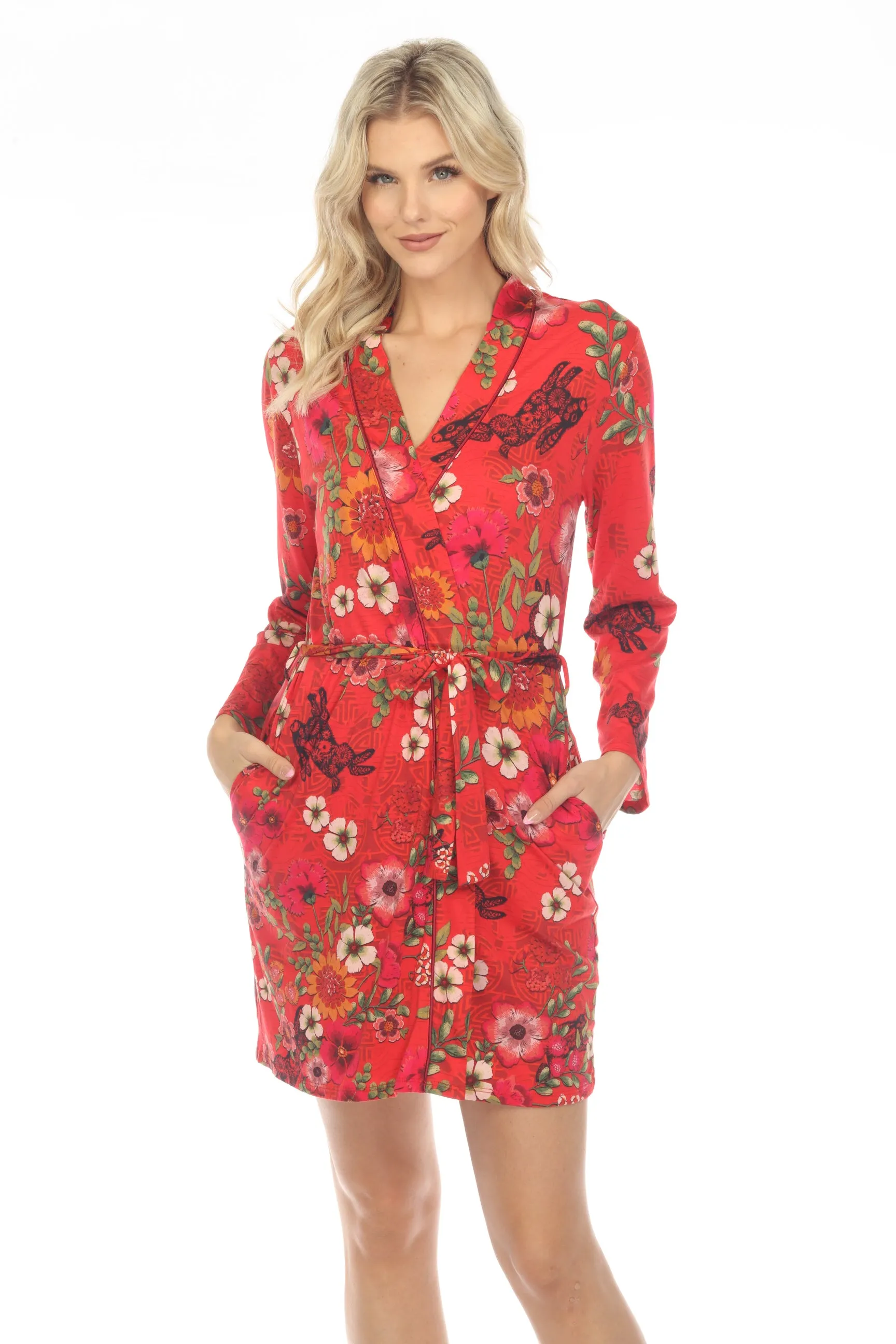 Johnny Was Lunar Year Floral Sleep Robe Boho Chic MS8723-L