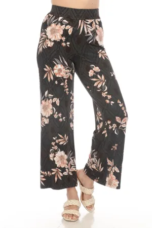 Johnny Was Nido Floral Pull On Wide Leg Pants Boho Chic T63823