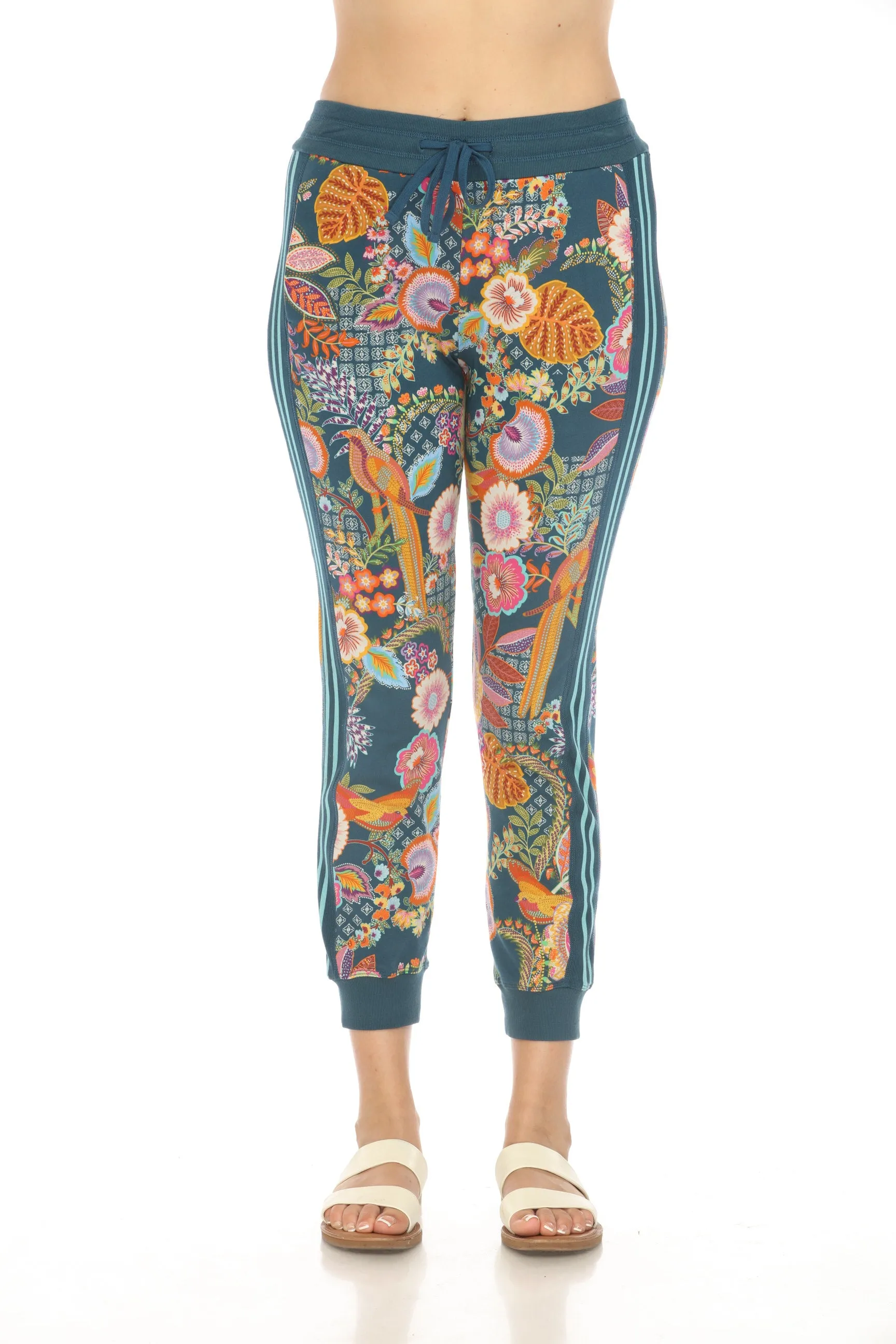 Johnny Was Wild Bird Relaxed Tape Jogger Pants T64424 Boho Chic