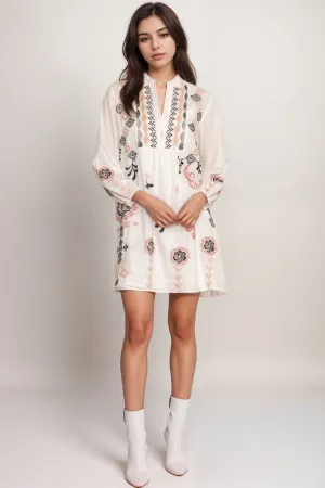 Johnny Was Workshop Bellania Button Yoke Field Dress W38424-6