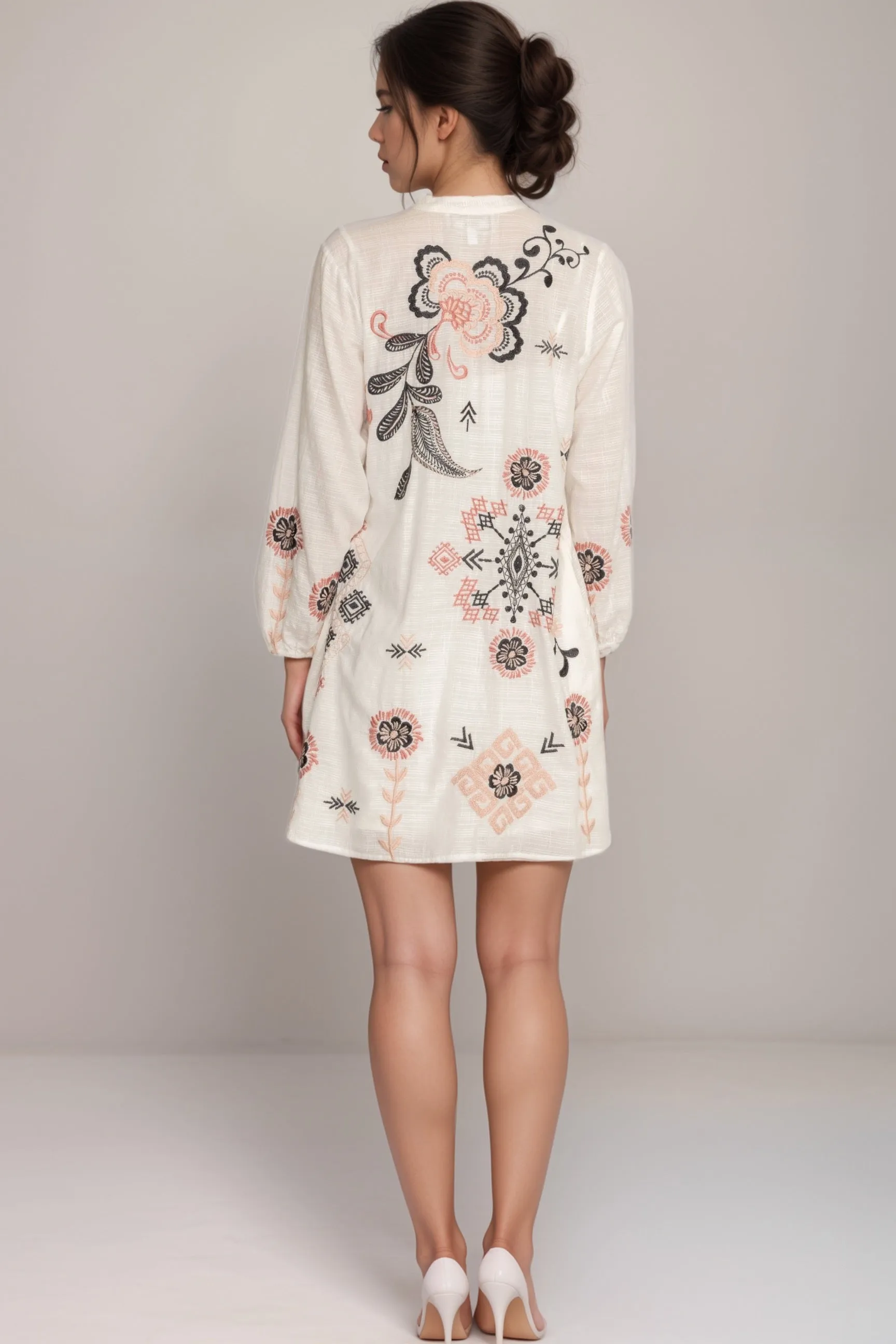 Johnny Was Workshop Bellania Button Yoke Field Dress W38424-6