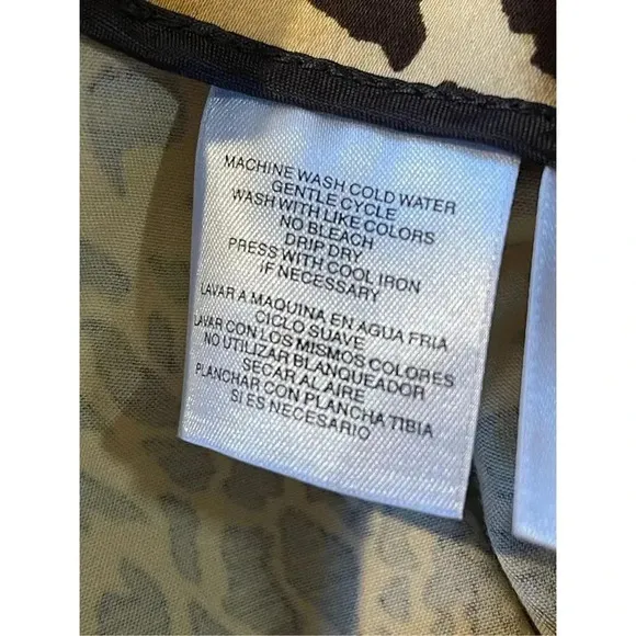 Jones New York Petite Skirt Size 6 Brown Leopard Print Knee Length