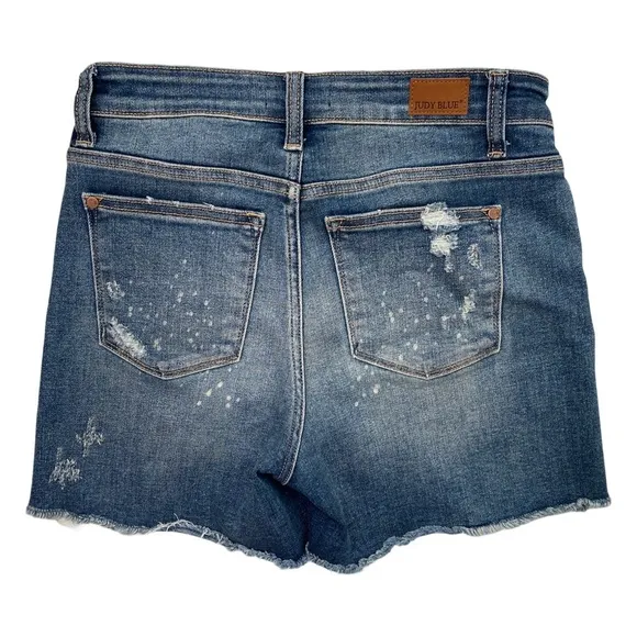 Judy Blue Beach Splash Denim Jean Shorts  Size Medium NWT