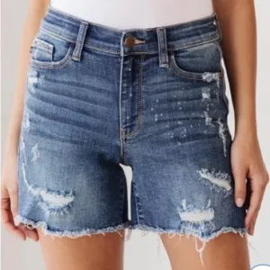Judy Blue Beach Splash Denim Jean Shorts  Size Medium NWT