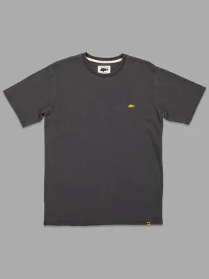 JUST ANOTHER FISHERMAN STAMP TEE - AGED BLACK