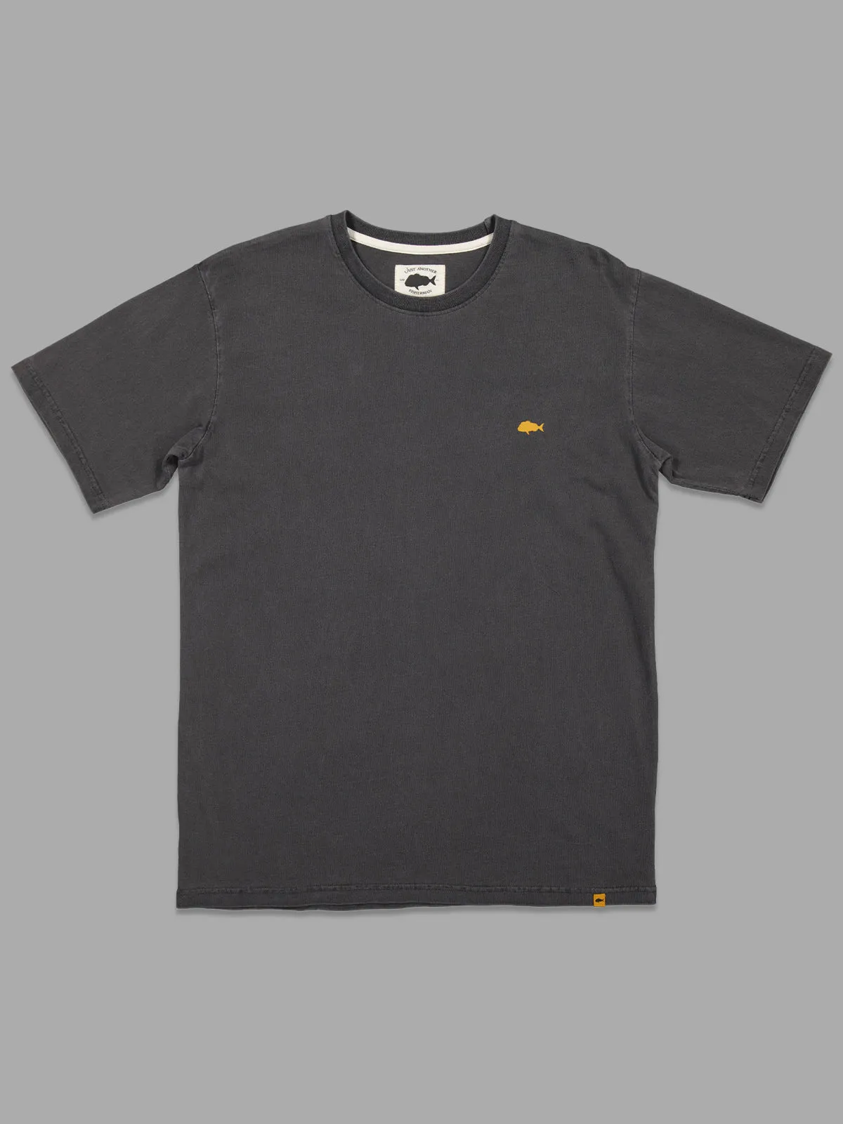 JUST ANOTHER FISHERMAN STAMP TEE - AGED BLACK