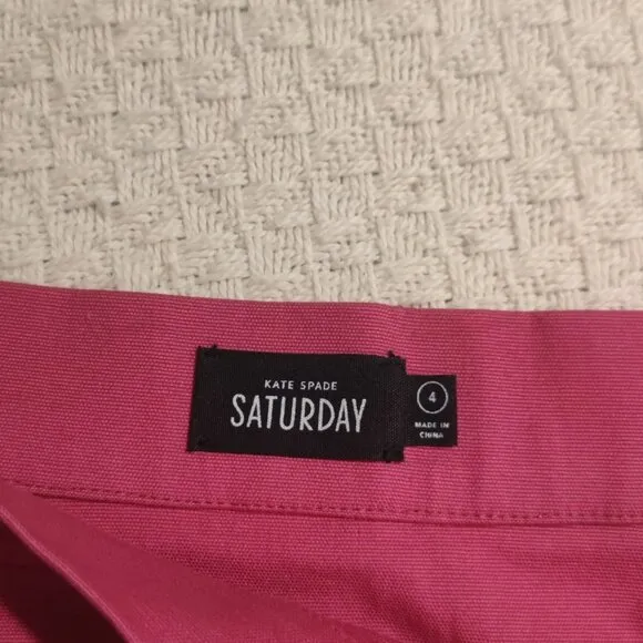Kate Spade Womens Skirt Pink 4  Mini Skirt Cotton