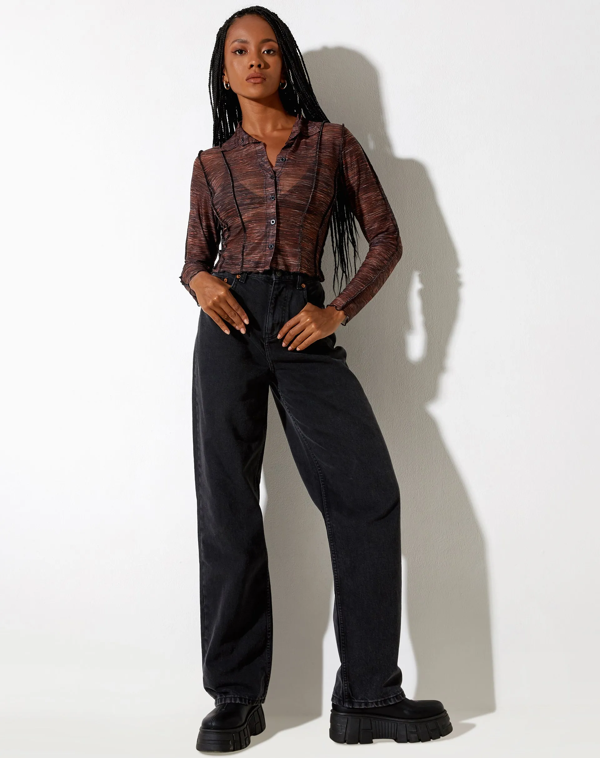 Keera Long Sleeve Shirt in Summer Rays Brown
