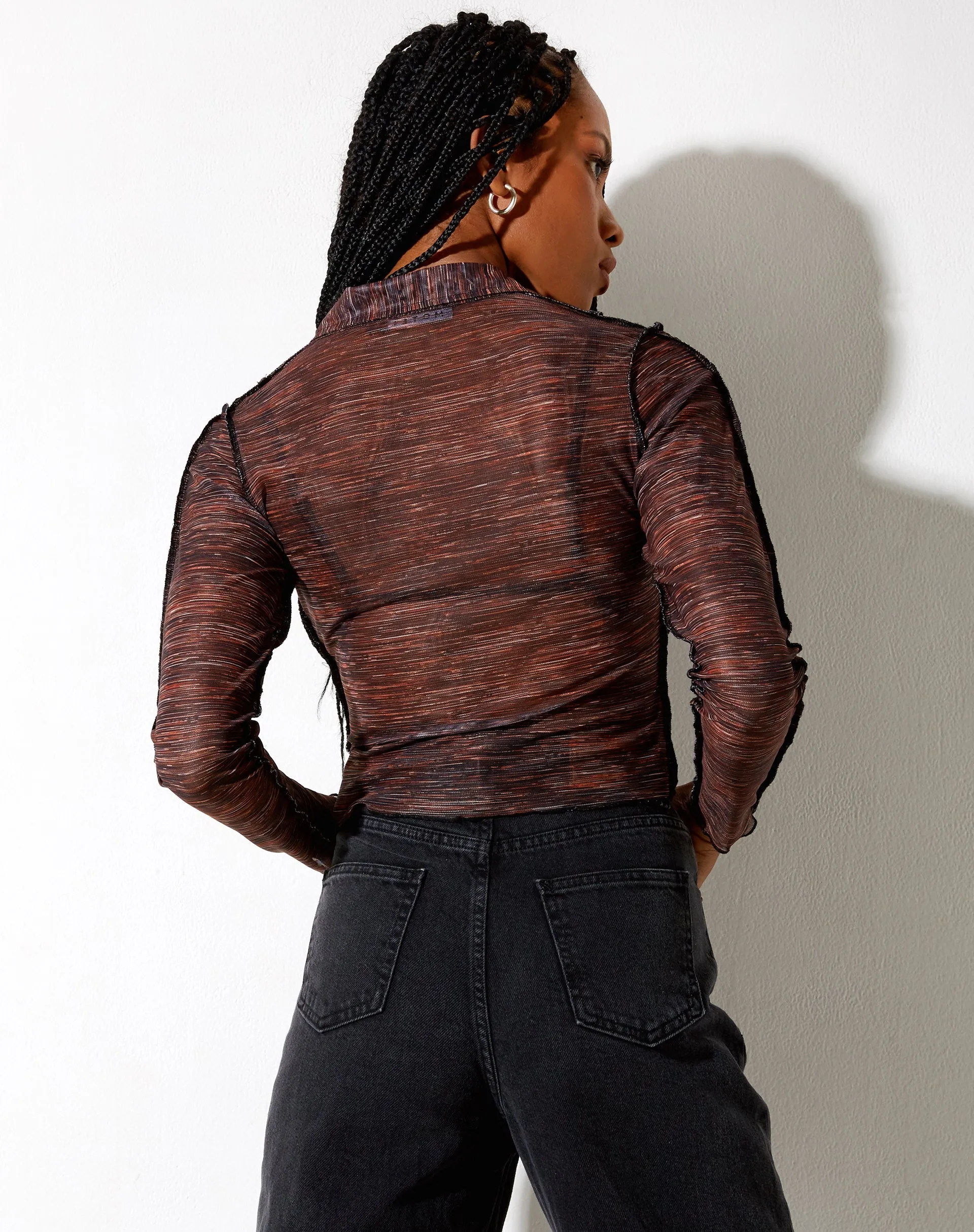 Keera Long Sleeve Shirt in Summer Rays Brown