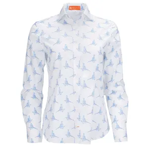 Kevin's Finest Women's Blue Pheasant Blouse