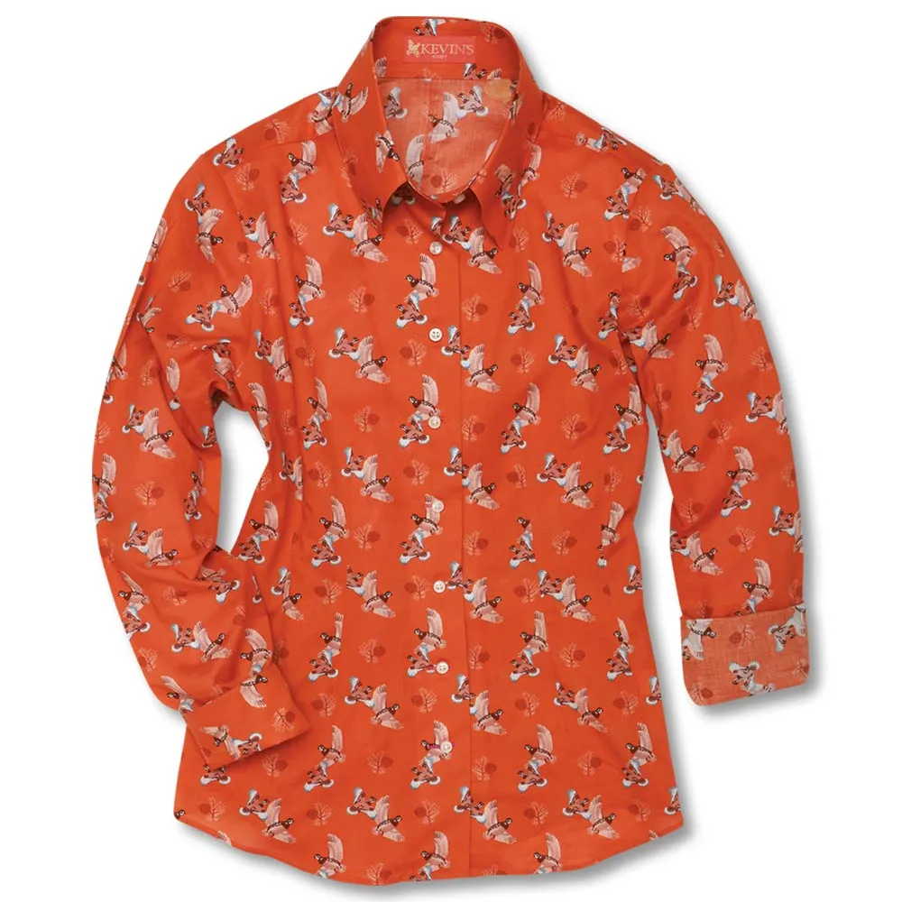 Kevin's Huntress Quail Printed Blouse