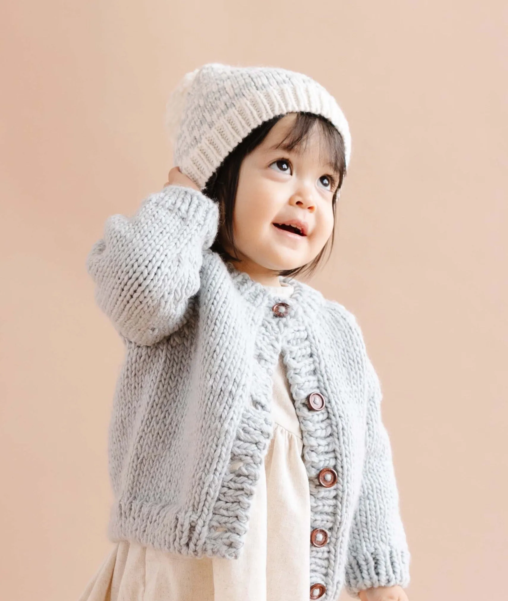 Kid's Classic Cardigan, Bowie Grey