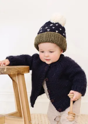 Kid's Classic Cardigan, Navy