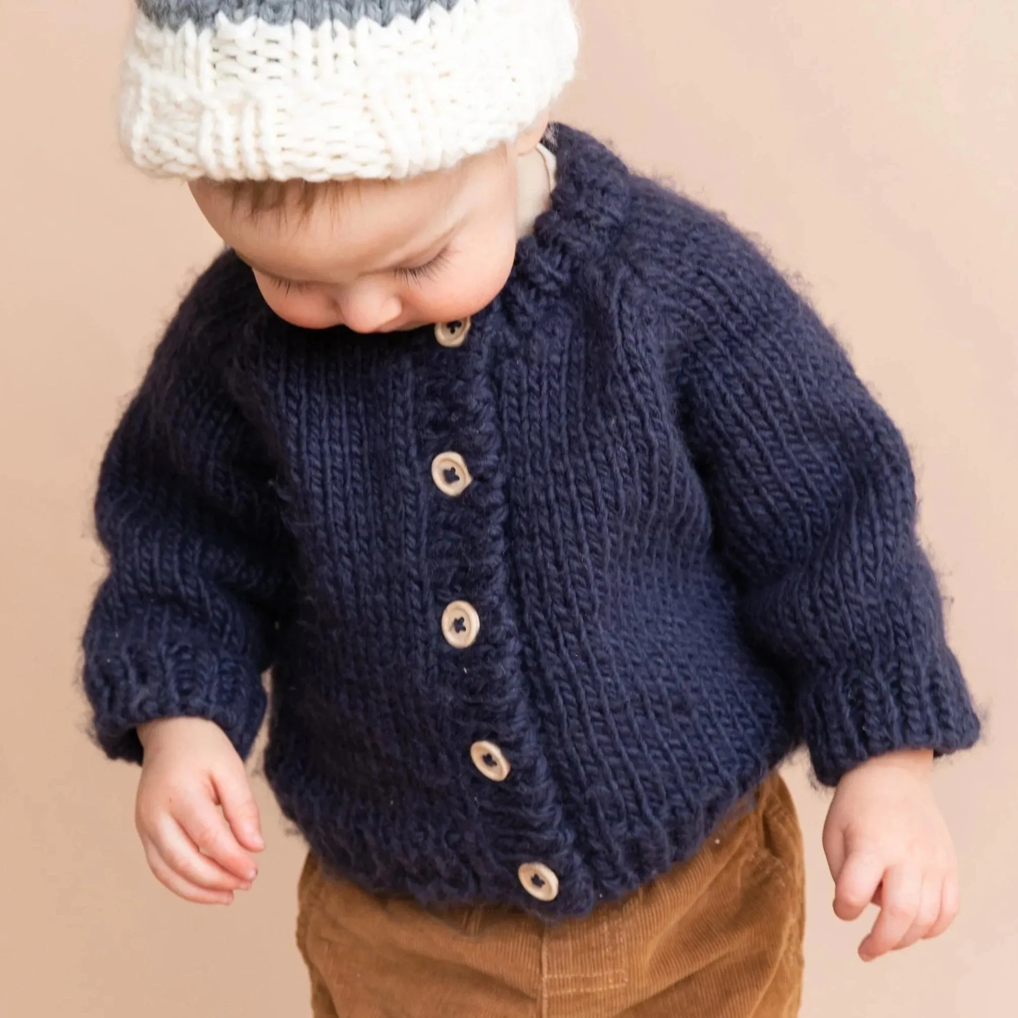 Kid's Classic Cardigan, Navy