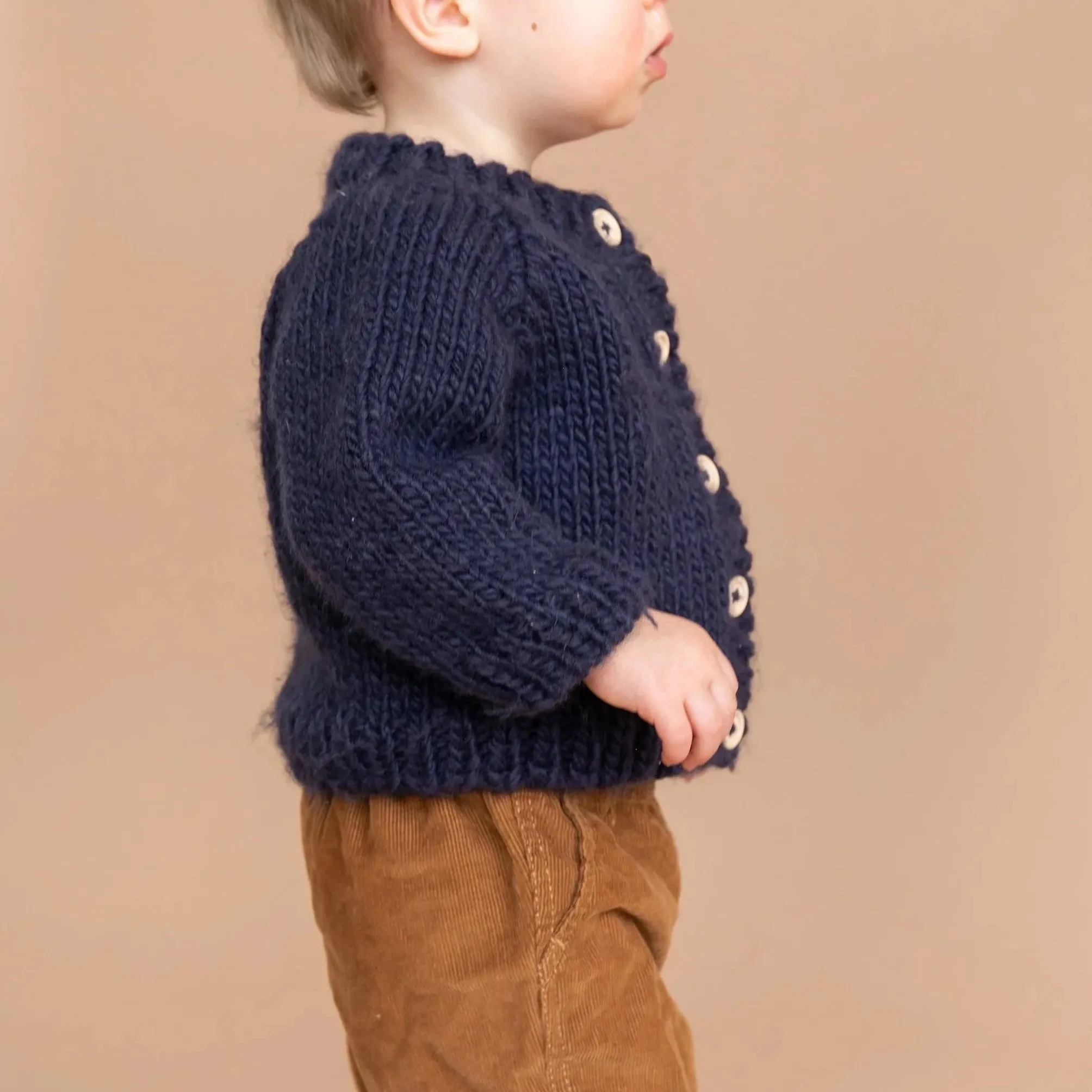 Kid's Classic Cardigan, Navy