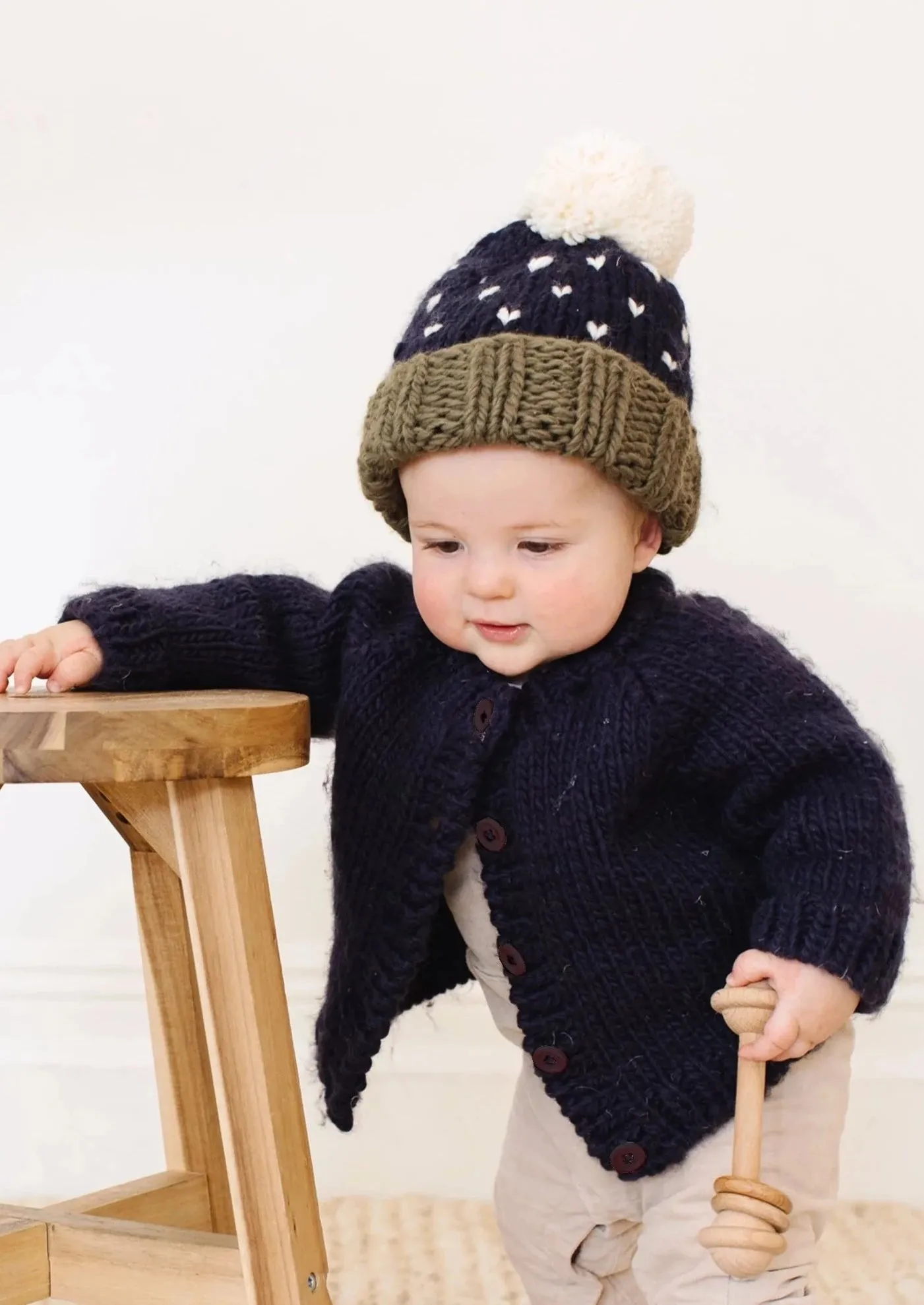 Kid's Classic Cardigan, Navy